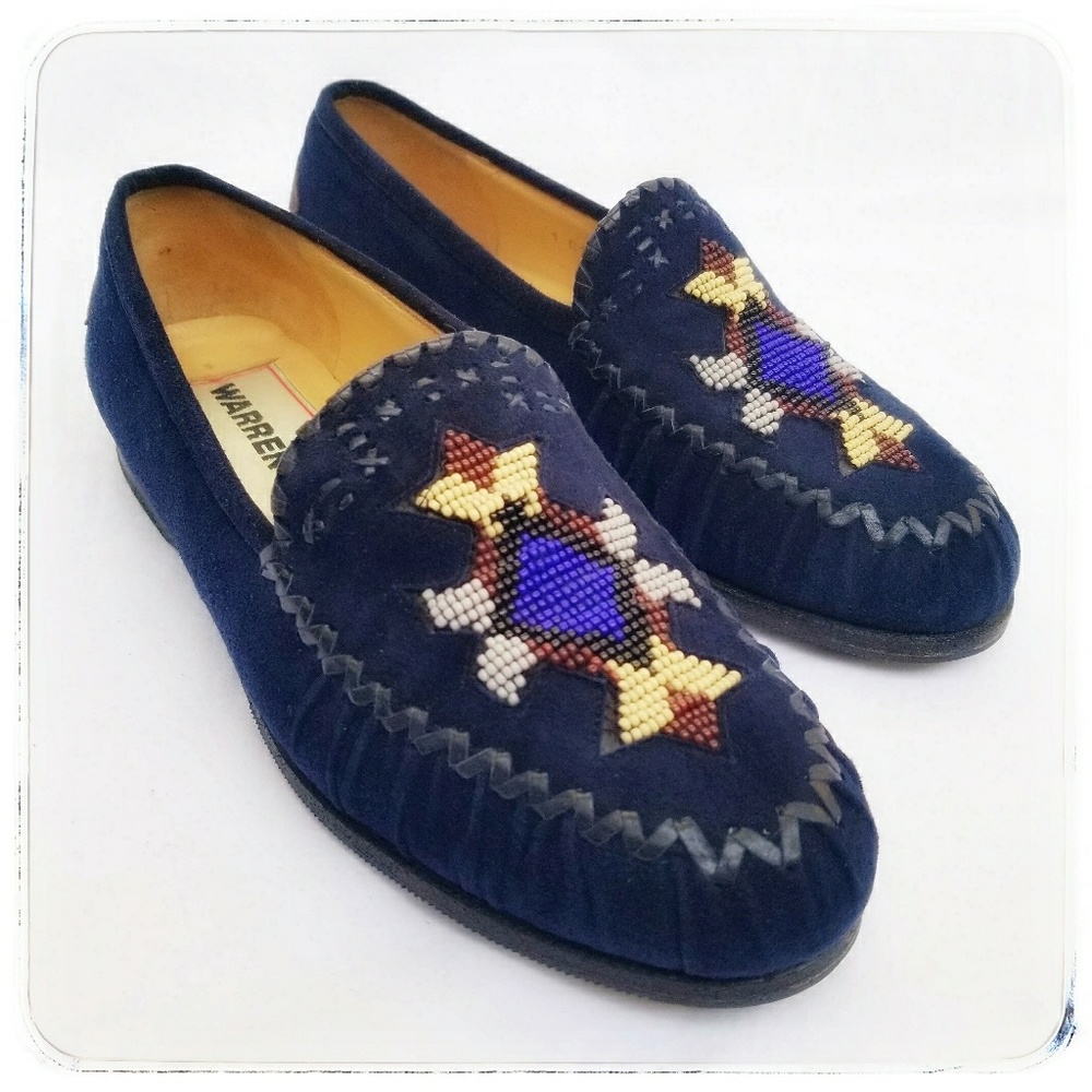 Warren Edwards | Beaded Suede Moccasin Loa…